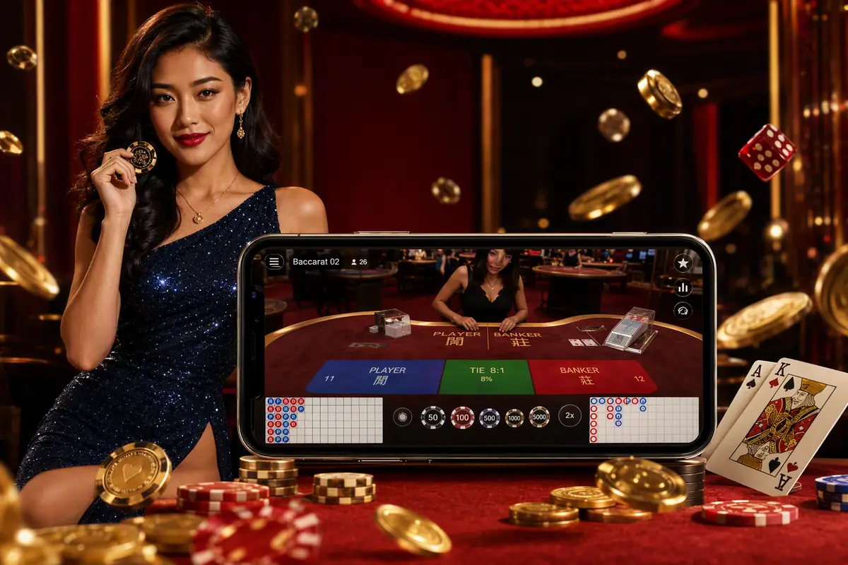 xe888 meja baccarat live casino dealer
